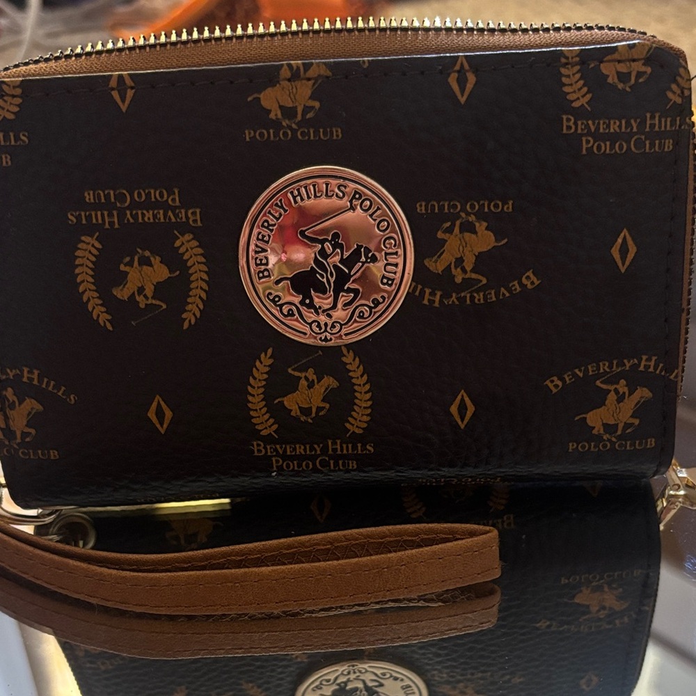 Beverly Hills Polo Club Black and Brown Men's Wallet